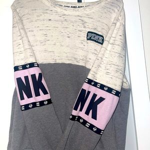 PINK Victoria Secret•Large• Gray and Purple Sweater!